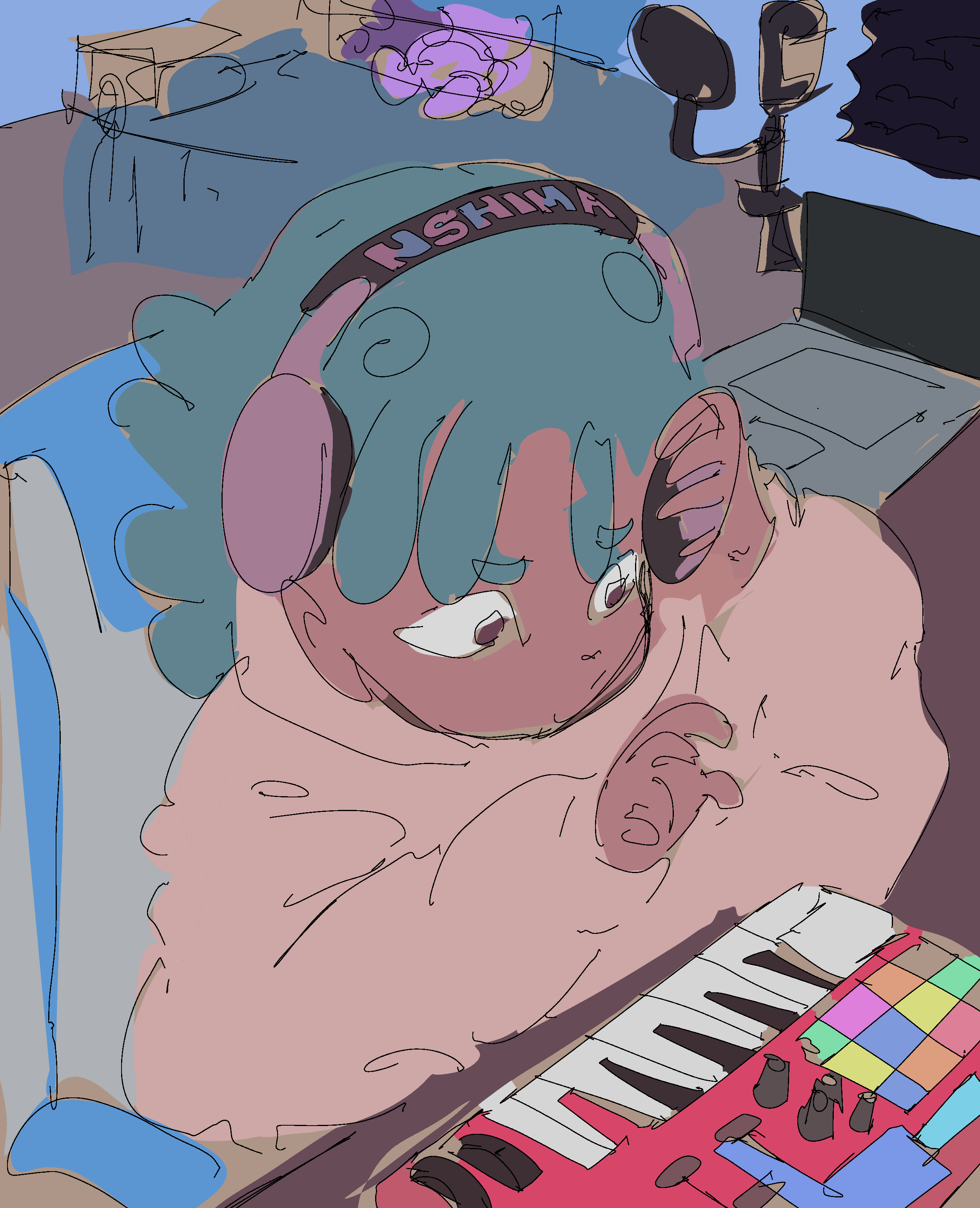 Kyo playing piano in the closing card for PIN Chapter 1